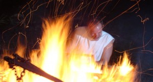 playing a hot piano